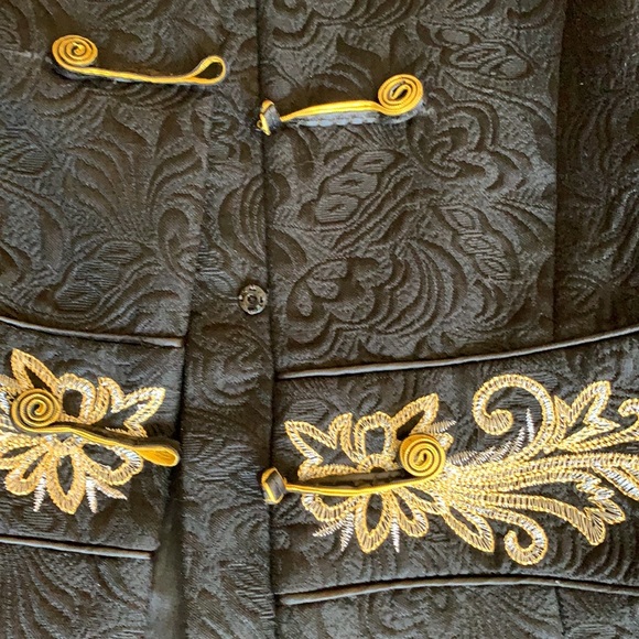Black with gold coloured ornaments jacket - Picture 3 of 3